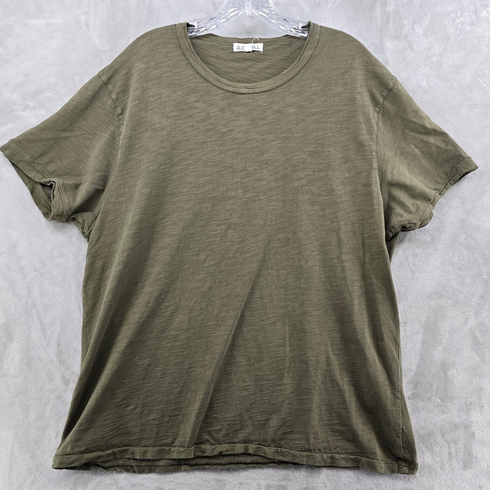 Alex Mill T-Shirt military Mens XXL Olive Green Cotton Crew Neck Tee